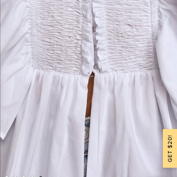 In A Ruffle White Ruffled Hook and Eye Top - Picture 5 of 5